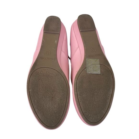 Dream Pairs Faux Leather Ballet Flats with Ankle Strap Pink Shoes Girls Size 5 - Picture 5 of 8